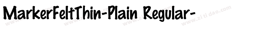 MarkerFeltThin-Plain Regular字体转换